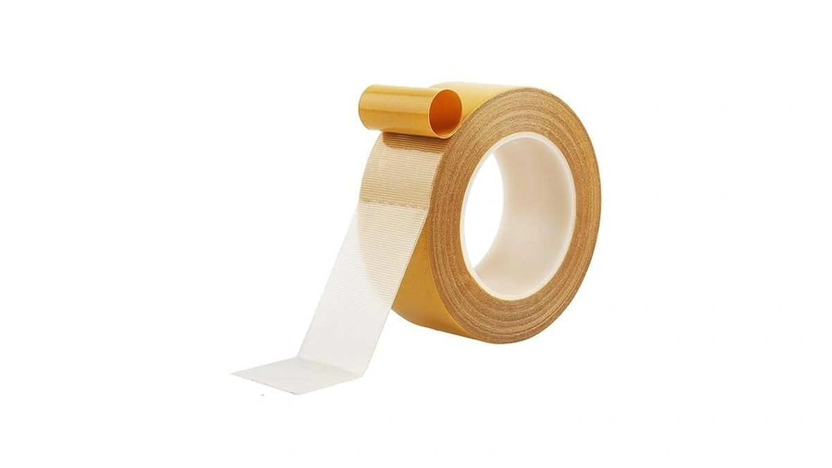 Kwtpsg Yellow Double Sided Fabric Tape Heavy Duty, Strong Adhesive