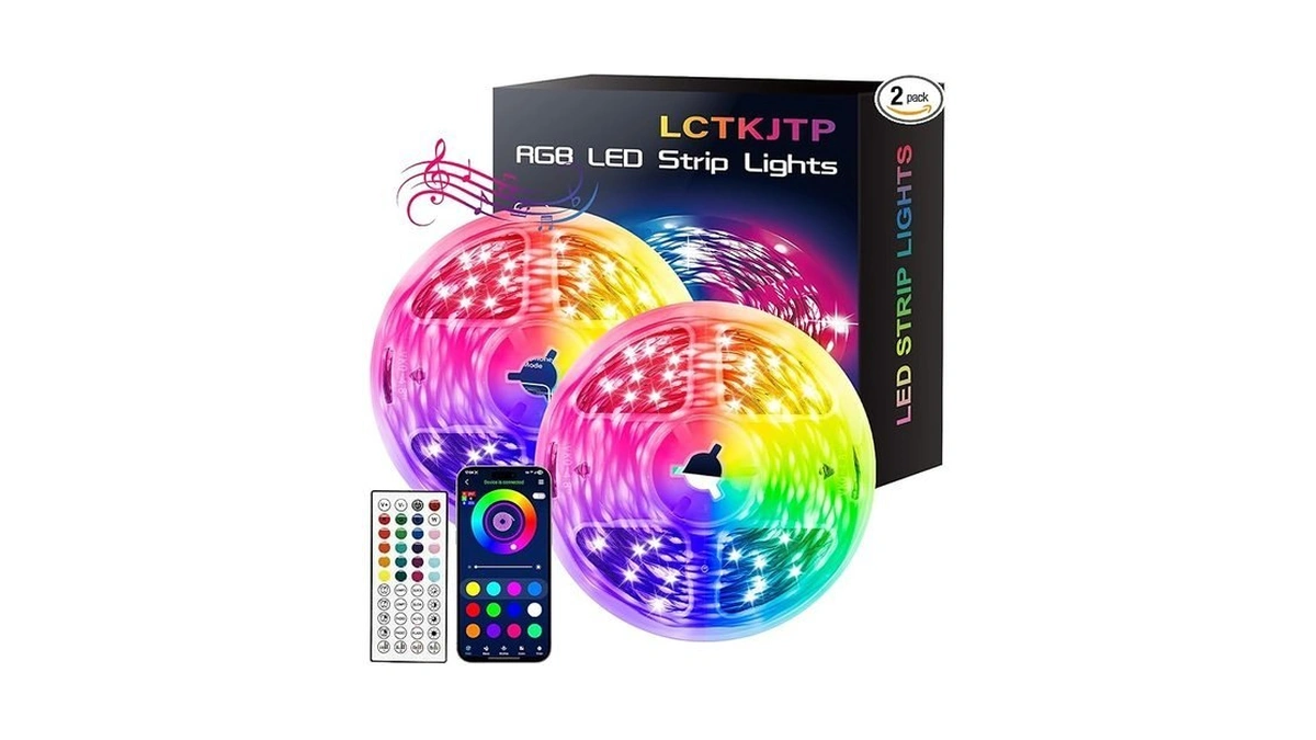 Lctkjtp Led Strip Lights,rgb Music Sync Color Changing Led Lights