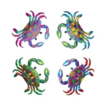 Sobluing 11inch Big Crab Wall Decor Metal Crabs Decorations, Tiki