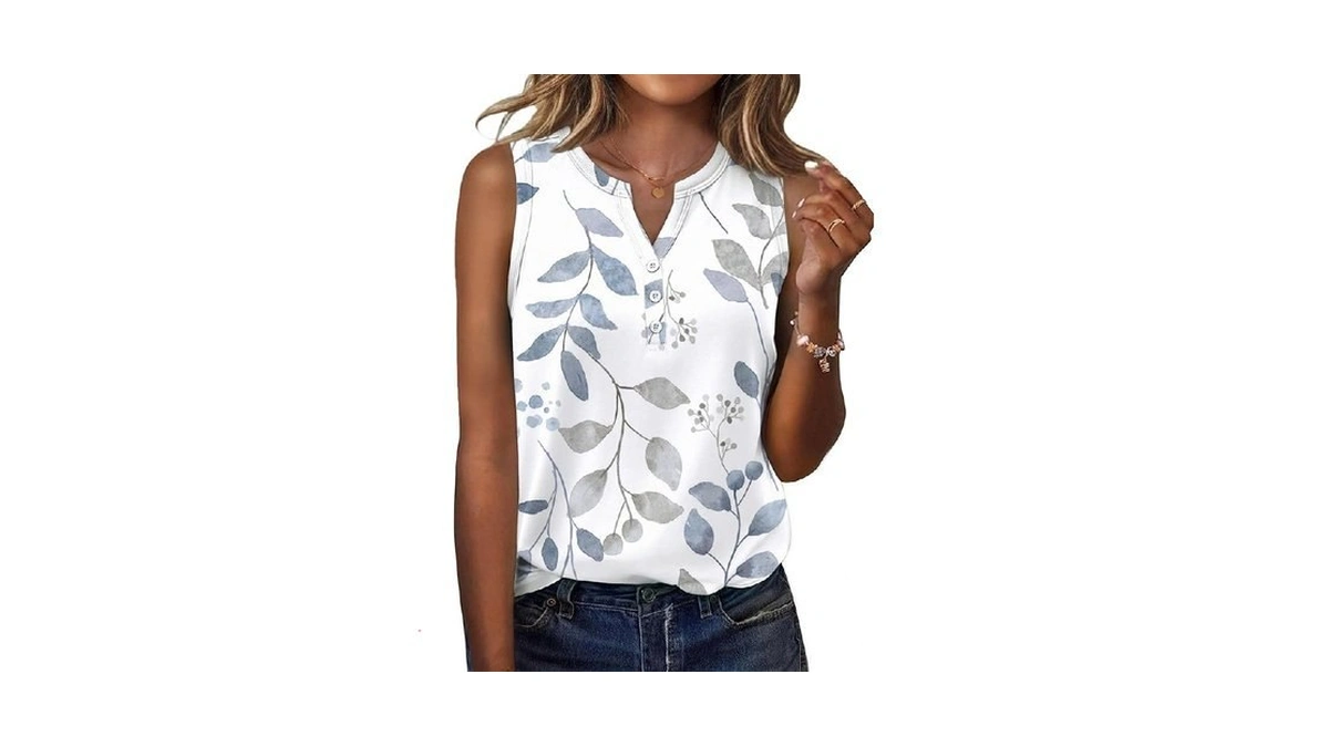 Zeagoo Summer Tops For Women 2026 Trendy Sleeveless V Neck