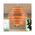 Omgomne 15.8" Farmhouse Drum Chandelier, 7-tier Rustic Pendant Light Fixture