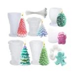 7pcs Christmas Silicone Mold Set For Candle Making, Atarvana 3d
