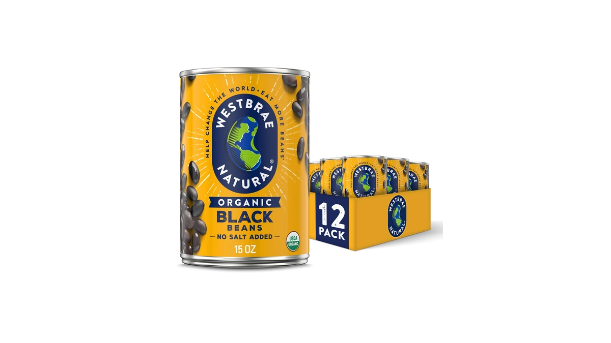 Westbrae Natural Organic Black Beans, No Salt Added, Source Of