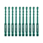 10pc 3/16" Green Concrete Drill Bit Set, Mgtgbao 5mm Masonry