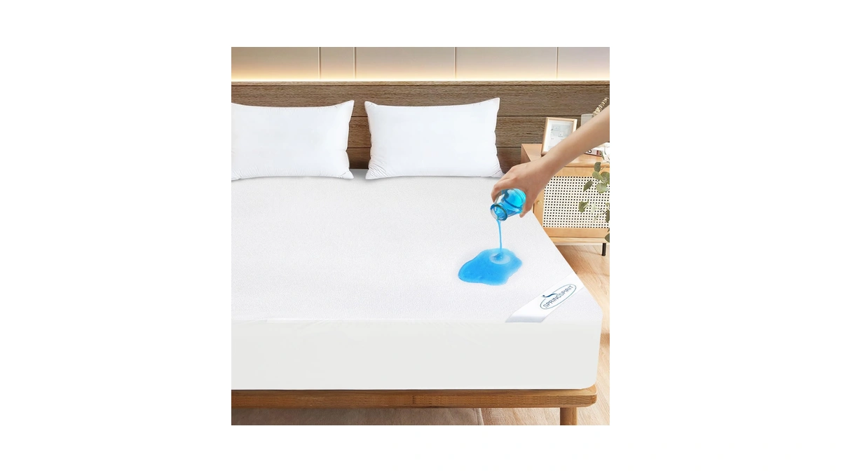 Queen Mattress Protector Waterproof Cover Absorbent Fitted Sheet Up -