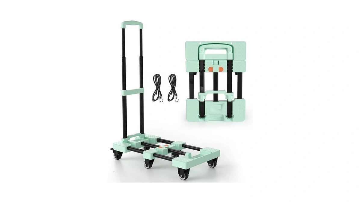 Voipvvii Folding Hand Truck 500lbs, Portable Heavy Duty Dolly Cart,