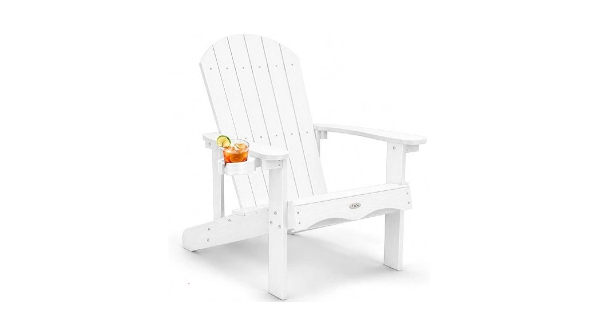 Y&m Adirondack Chair, White Fire Pit Chairs, Outdoor Patio Chairs