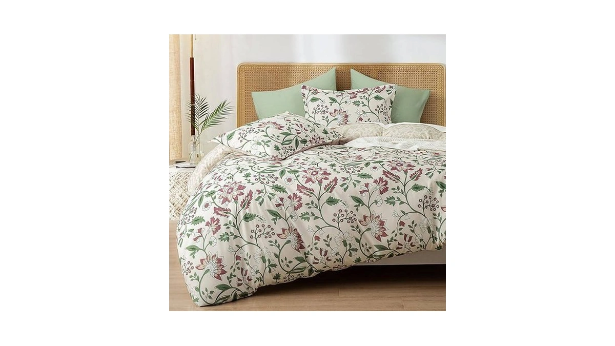 Phf Ultra Soft Floral Duvet Cover King Size, Printed Bedding