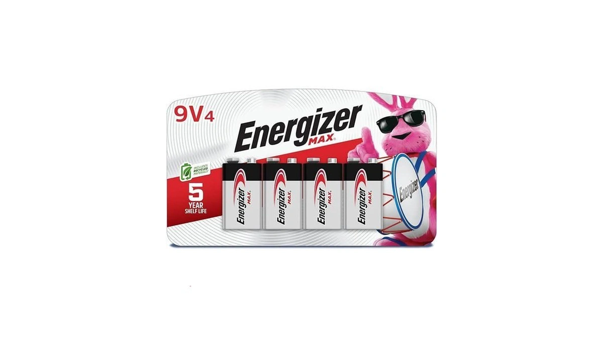 Energizer Max 9v Batteries (4 Pack), 9 Volt Alkaline Batteries