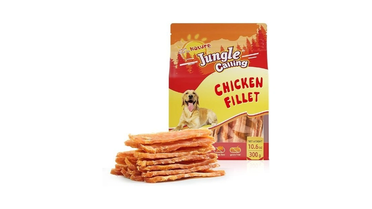 Jungle Calling Dog Treats Chicken Jerky Training Treats, Slow Roasted