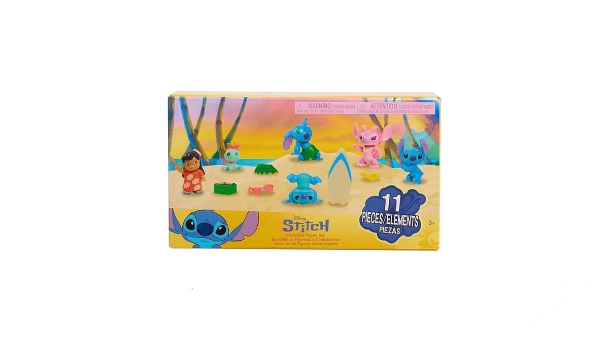 Disney Stitch Collectible Figure Set With Accessories, 11-pieces, 2-inch Figurines,