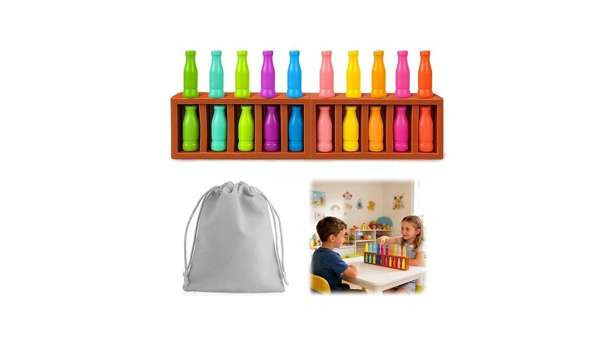 Vodolo 20pcs Bottle Color Match Game,family Matching Games For Kids