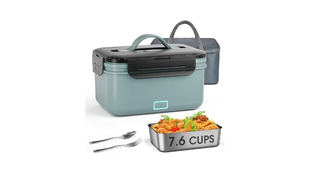 Wisakey Cordless Electric Lunch Box For Adults, 7.6 Cups Heated