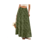 Simplee Womens Boho Floral Maxi Skirts A Line High Waisted