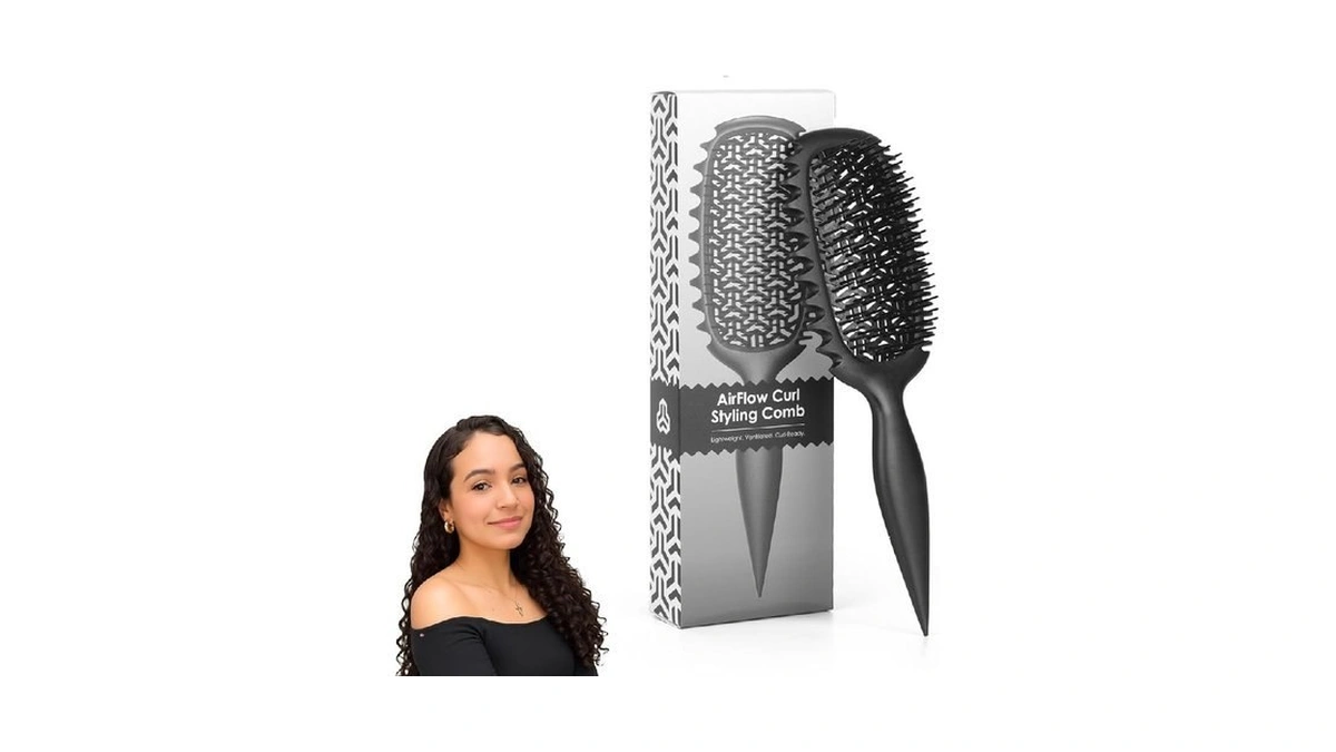 Curl Defining Brush, Vented Curly Hair Brush For Effortlessly Detangling