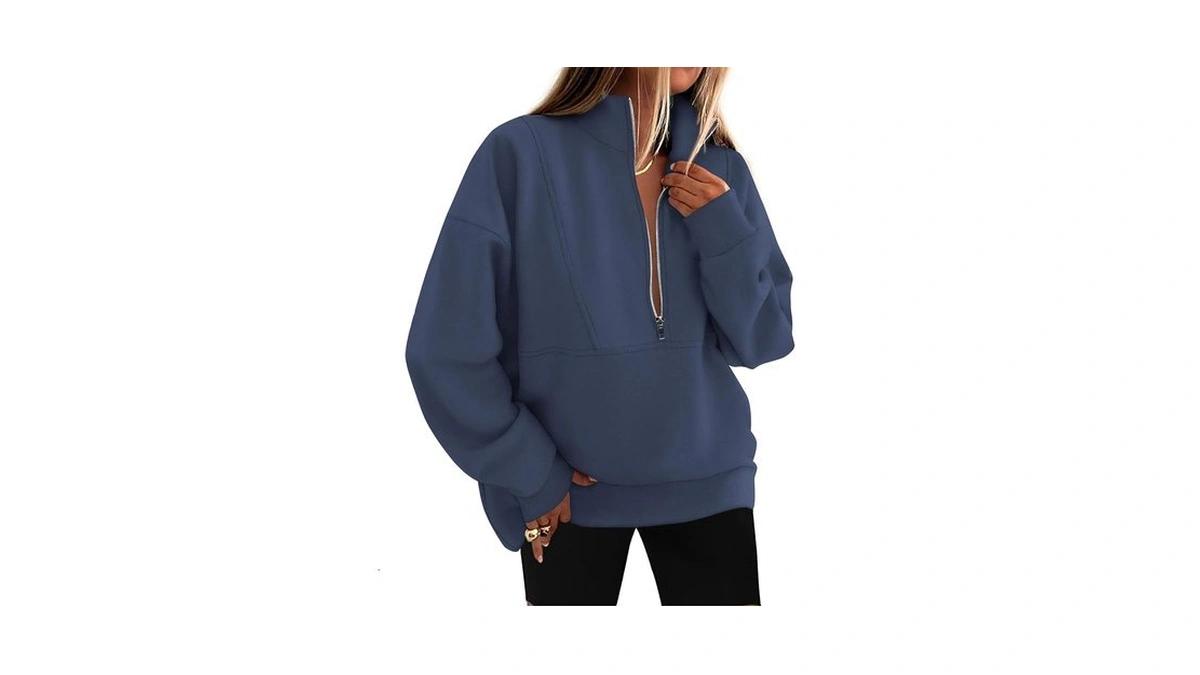 Kirundo Sweatshirt For Women 2026 Fall Half Zip Pullover Oversized