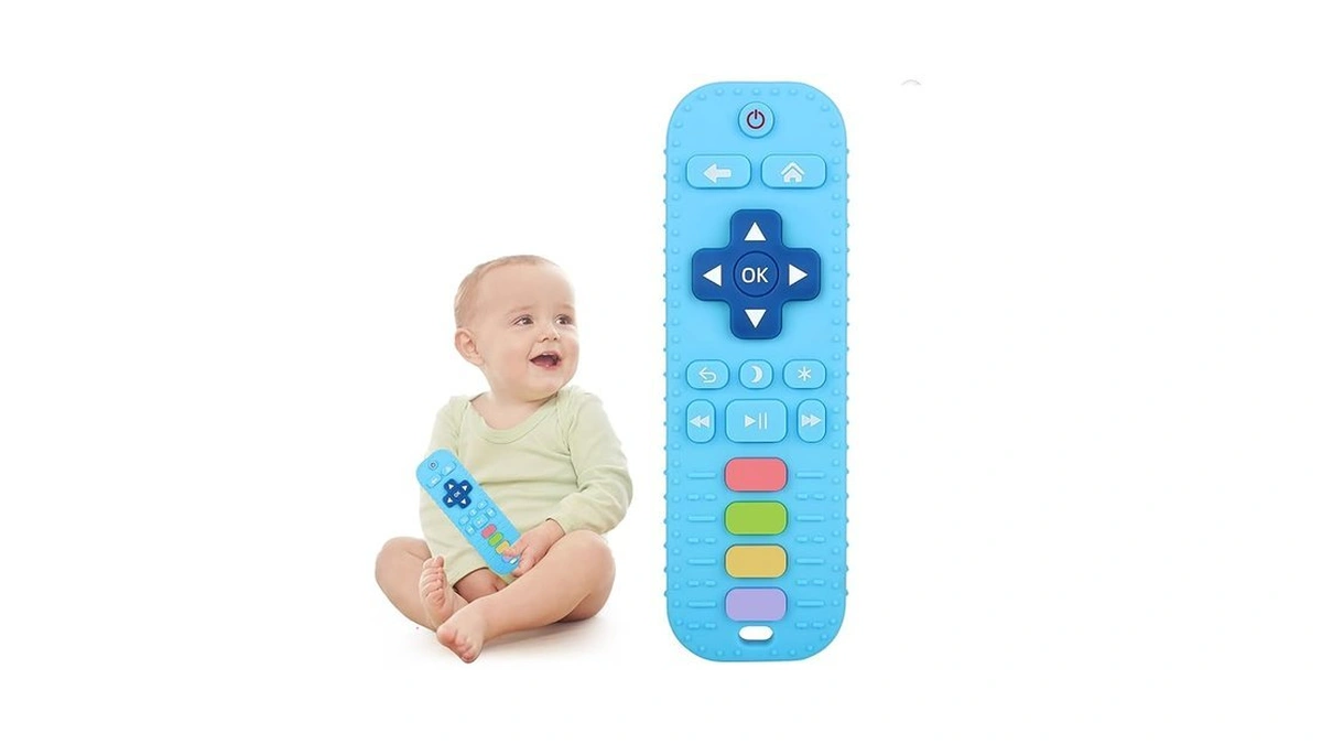 Chuya Remote Teethers Silicone Baby Teething Toys, Tv Remote Teether