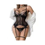 Avidlove Sexy Underwire Garter Lingerie Set For Women Lace Strappy