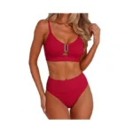 Anrabess Bikini Sets For Women Summer High Waisted 2 Piece