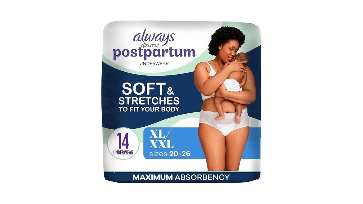 Always Discreet Postpartum, Reimagined Adult Diapers For Women, Maximum Absorbency