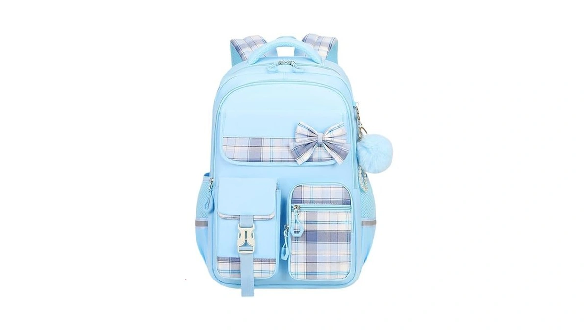 Tyhotuly Kids Backpack For Girls, Cute Plaid Large Capacity Bookbag