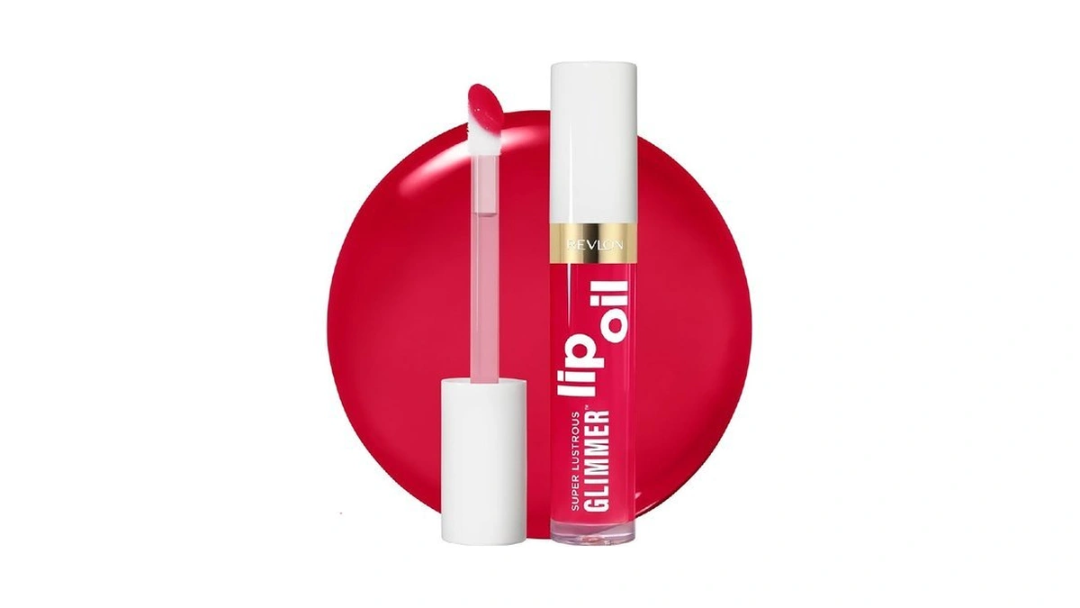 Revlon Super Lustrous Glimmer Lip Oil, Moisturizing & Tinted, Shiny