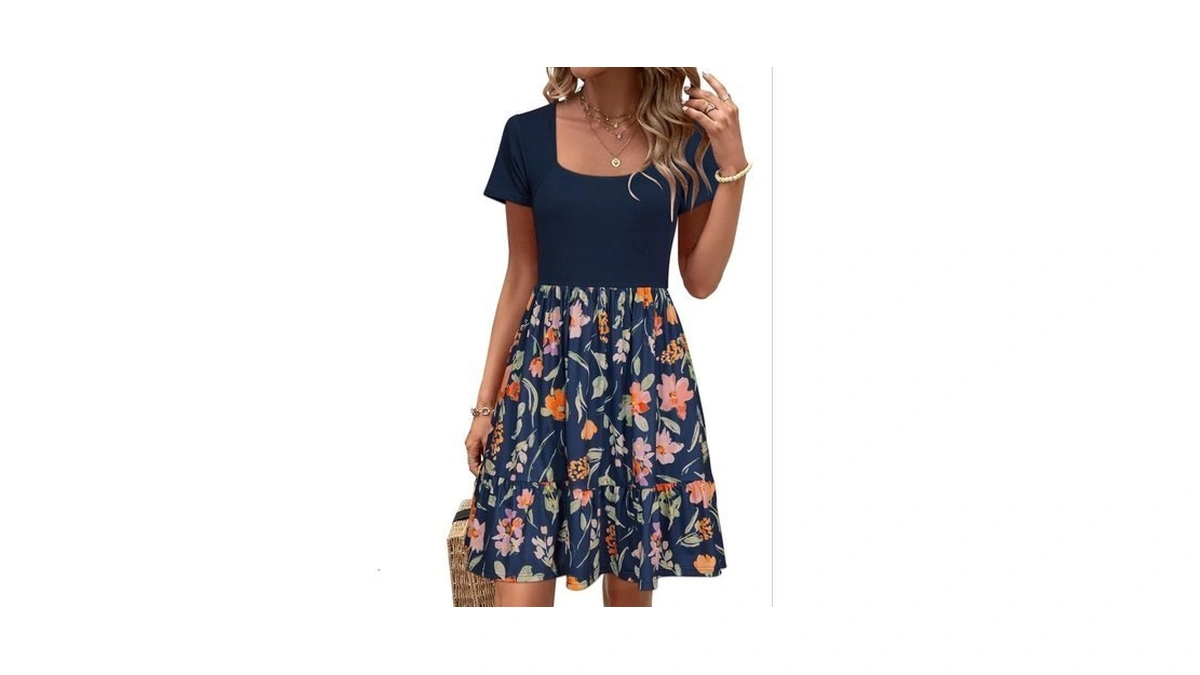 Newshows Women's Summer Dress Short Sleeve Fall Dresses Business Casual