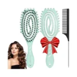 Oumigiz Curl Defining Brush, Boar Bristle Detangling Hair Brush For