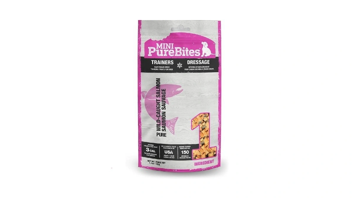 Purebites Mini Salmon Freeze Dried Dog Treats, 1 Ingredient, Made