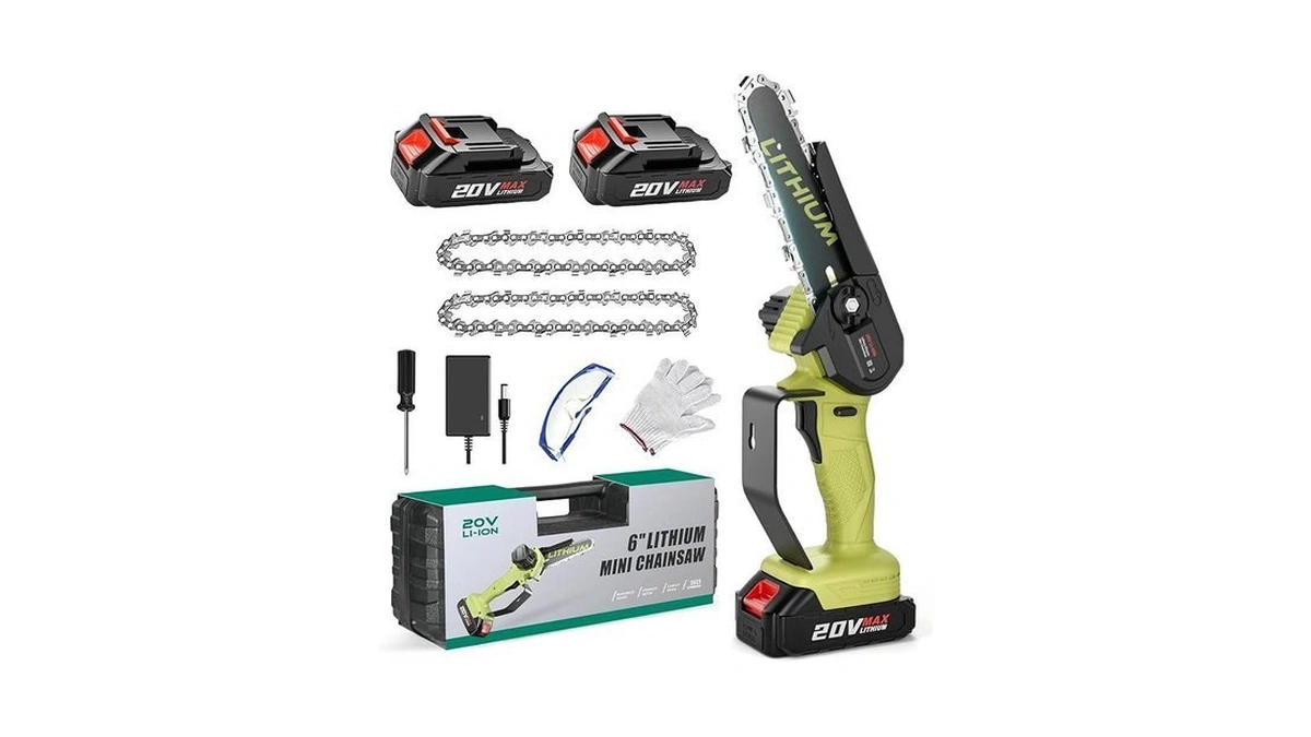Mini Chainsaw Crodless, 6-inch Small Chainsaw Electric Chain Saws With
