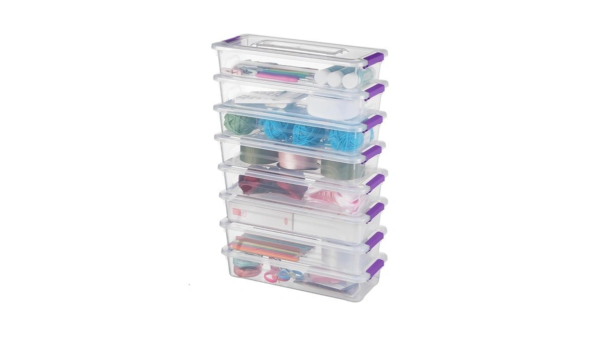 Party Club Of America Clear Plastic Storage Bins With Lids