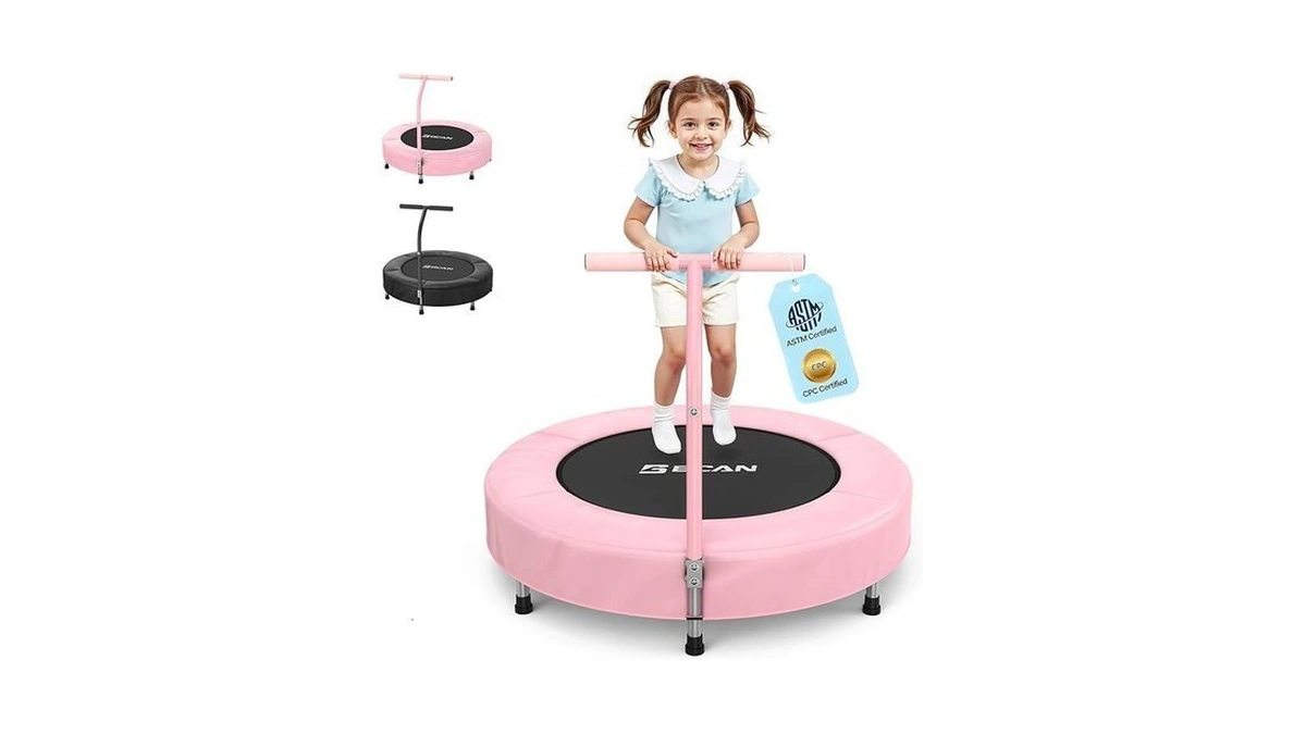 Bcan 36'' Toddler Trampoline, Astm Certified - Kids Trampoline For
