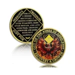 Yrckudzkg Phoenix 20 Year Sobriety Coin Flame Twenty Year Sobriety