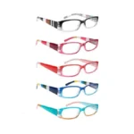 Sigvan 5 Pack Spring Hinge Reading Glasses Rectangular Fashion Quality