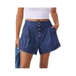 Anrabess Women's Denim Shorts Summer Baggy High Waisted Flowy Wide