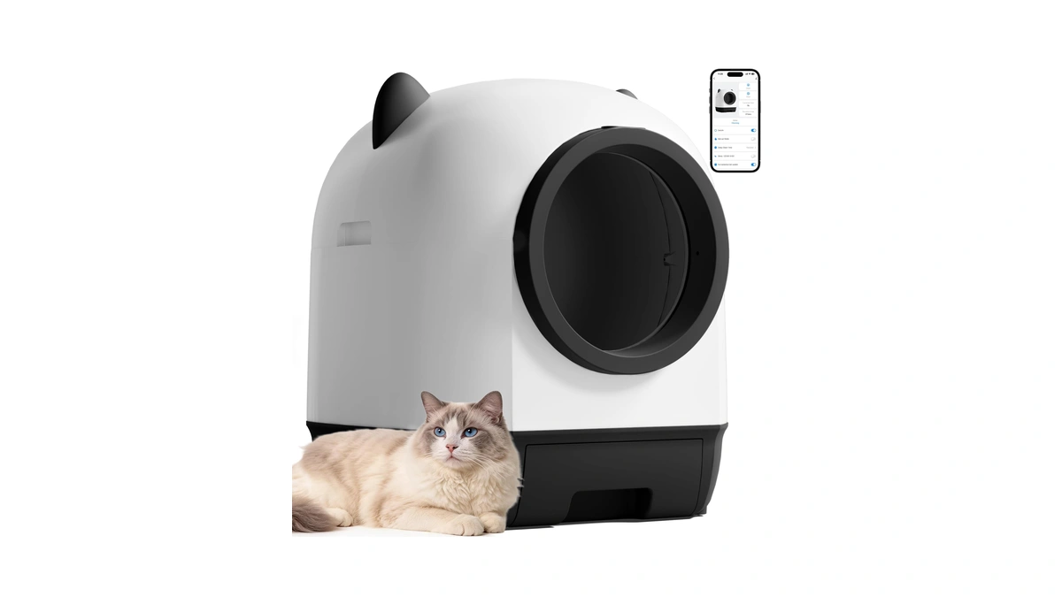 Realbear Automatic Cat Litter Box Self Cleaning Litter Box Large