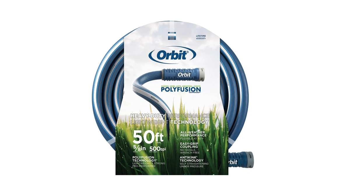 Orbit 22005 Polyfusion Garden Hose - Heavy-duty Water Hose (50-foot