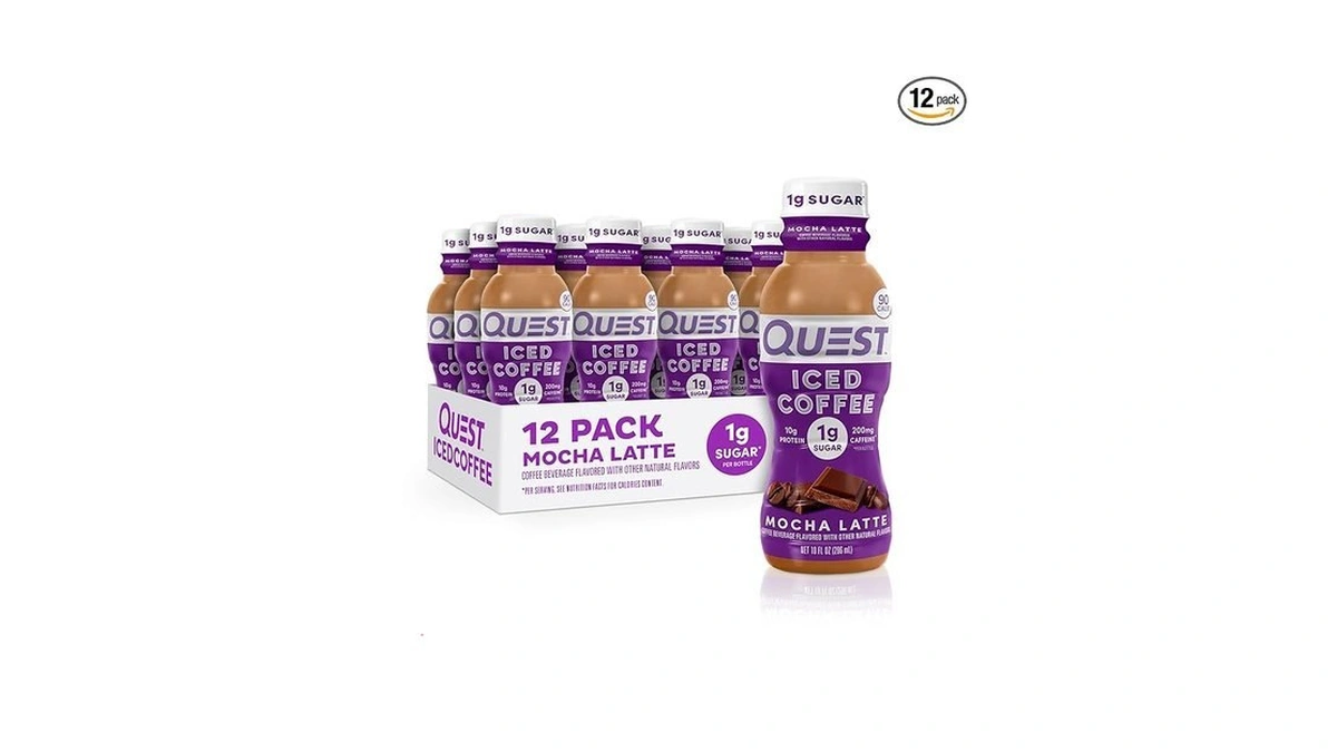 Quest Nutrition Iced Coffee, Mocha Latte, 1g Of Sugar, 10g