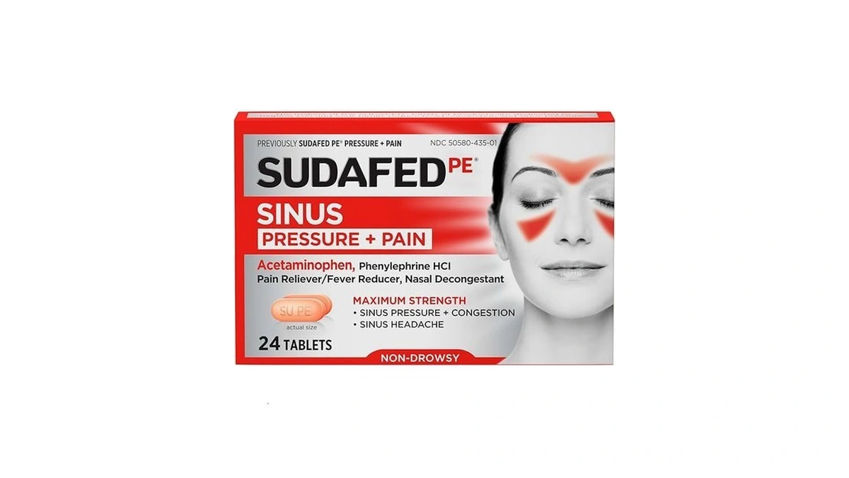 Sudafed Pe Sinus Pressure Relief Plus Pain Relief Tablets, Maximum