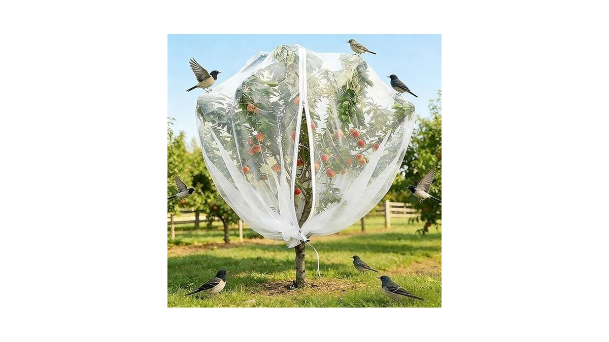 13x13ft Extra Large Fruit Tree Netting Cover With Zipper &