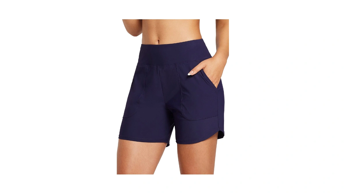Baleaf Women's Swim Shorts Tummy Control Modest Swimsuits Bathing Suit