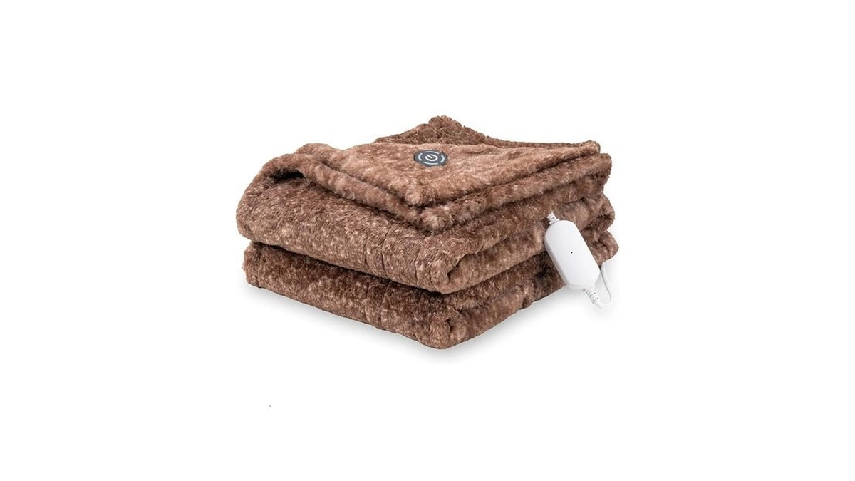 Berkshire Blanket Heated Throw Blanket, Grace Fur To Loftmink Reversible