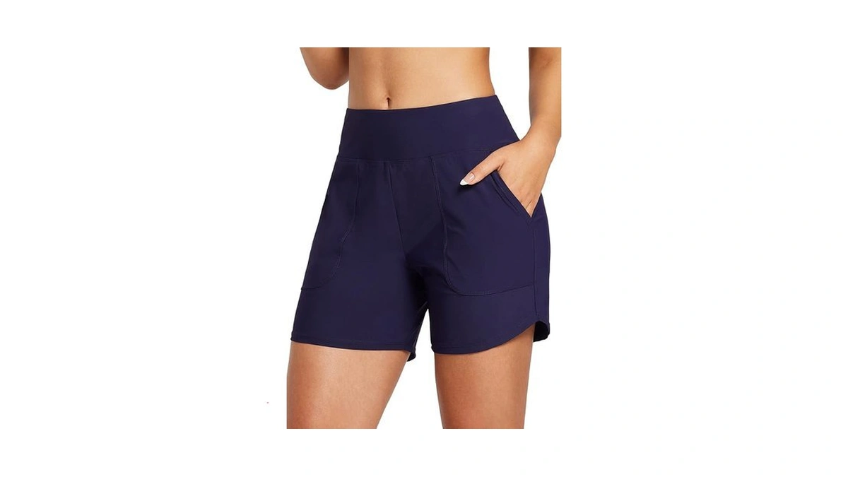 Baleaf Women's Swim Shorts Tummy Control Modest Swimsuits Bathing Suit