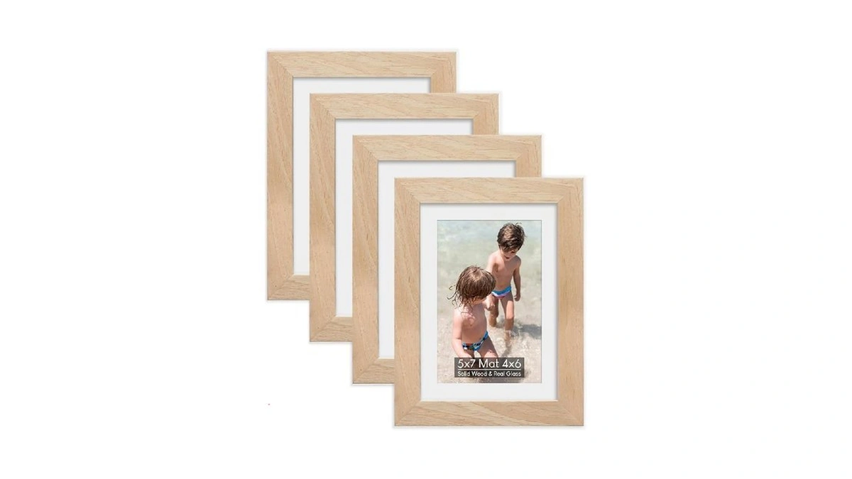 Nwdclf 5x7 Wooden Picture Frame Set Of 4 (with 4x6