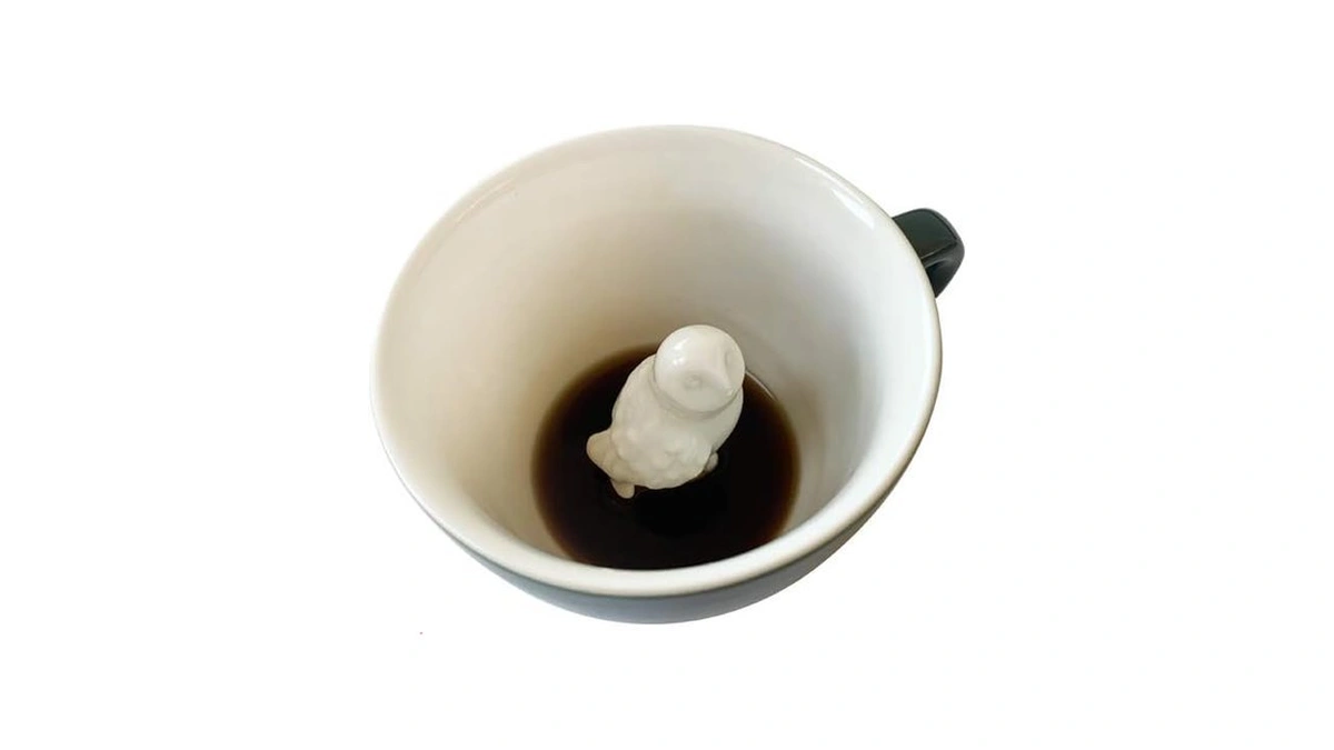 Creature Cups Owl Coffee Mug With Hidden 3d Owl Inside