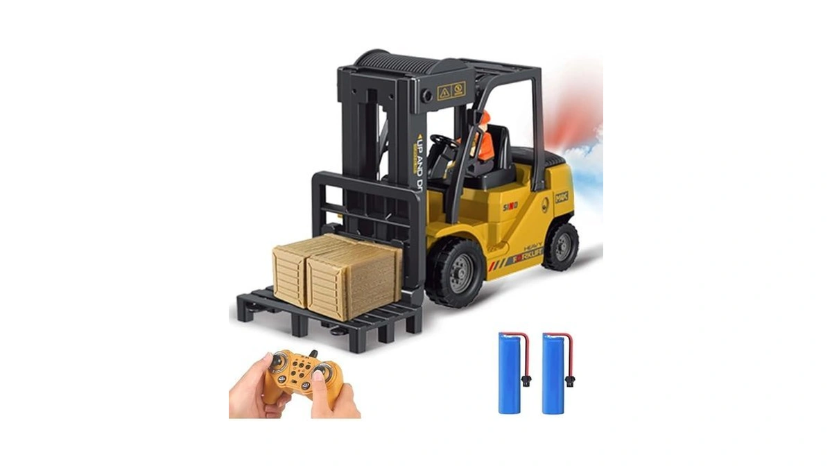 11 Channel Rc Forklift - 1:24 Scale Construction Truck Toy,