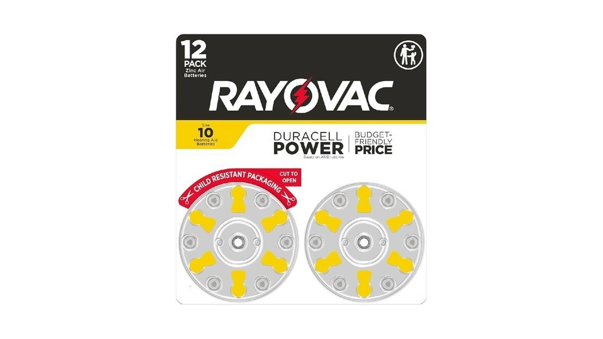 Rayovac Size 10 Hearing Aid Batteries (12 Pack)