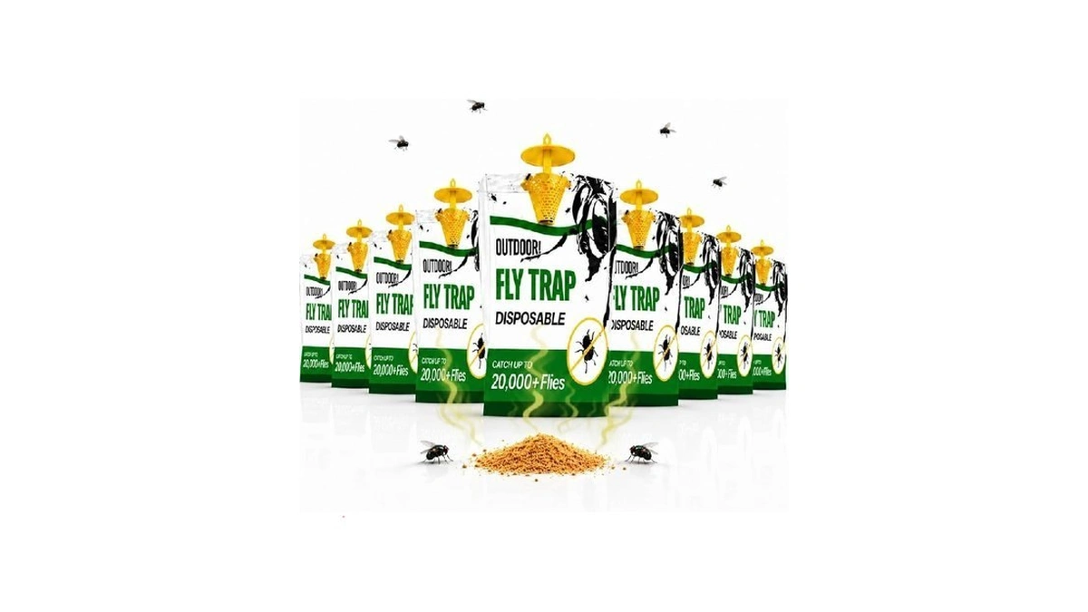 Fly Traps Outdoor 9 Pack, High-capacity Disposable Water-activated Hanging Bags