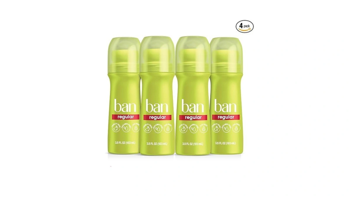 Ban Invisible Roll-on Antiperspirant Deodorant For Women And Men, 24-hour