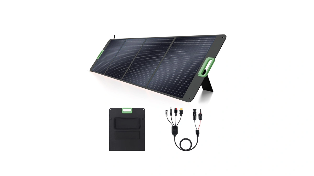 200w Portable Solar Panel, 23.5% High Efficiency Etfe Foldable Solar